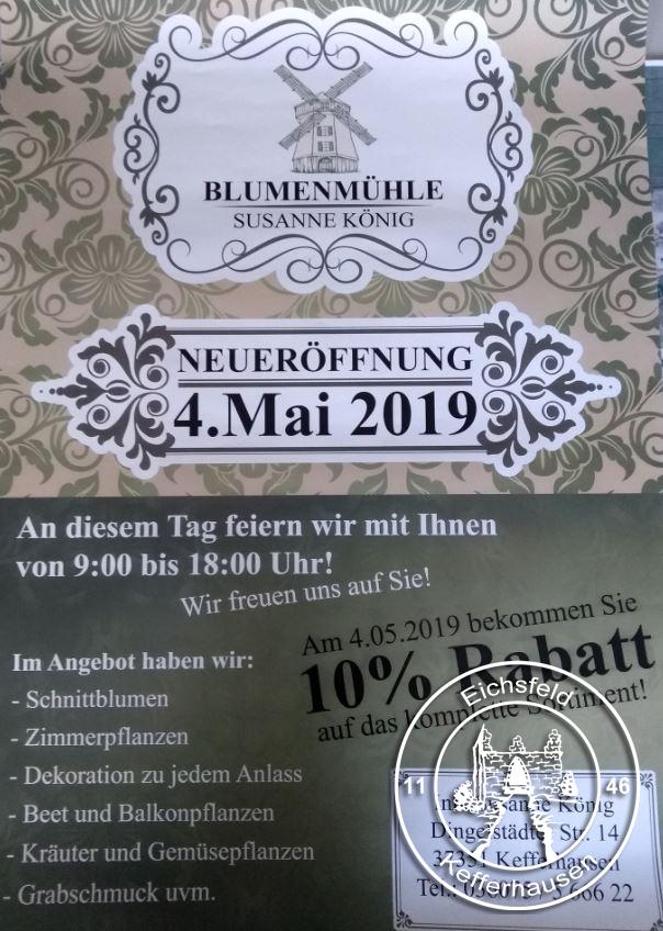 Kefferhausen Neueroffnung Blumenmuhle