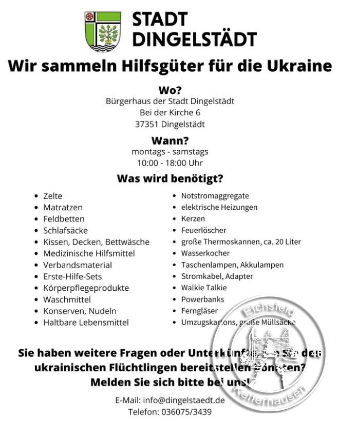 Hilfsgüter Ukraine