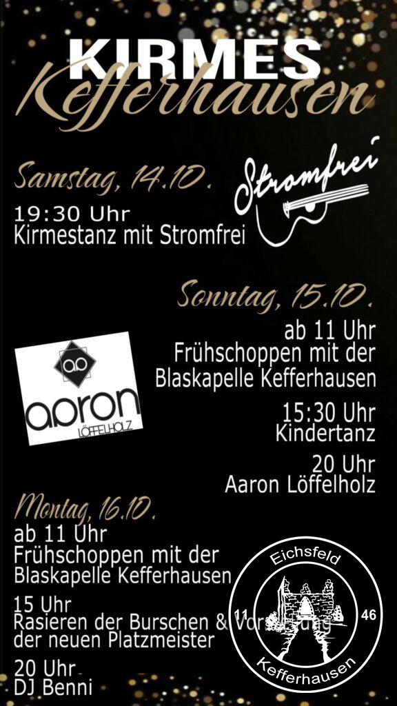 Kirmes in Kefferhausen 14.10-16.10