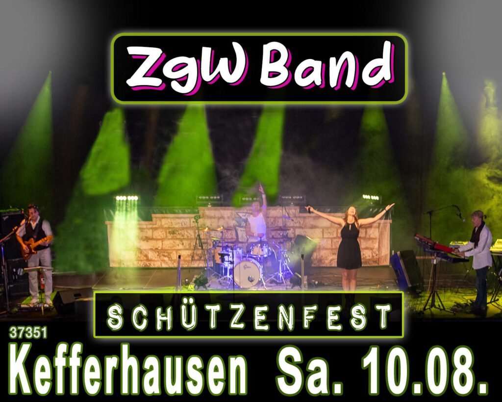 Zum Schützenfest in Kefferhausen spielt ZgW am Samstag, 10. August, an der Unstrutquelle