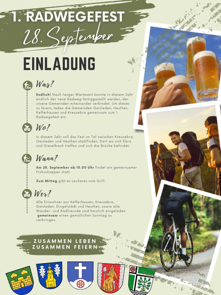 Einladung zum 1. Radwegefest