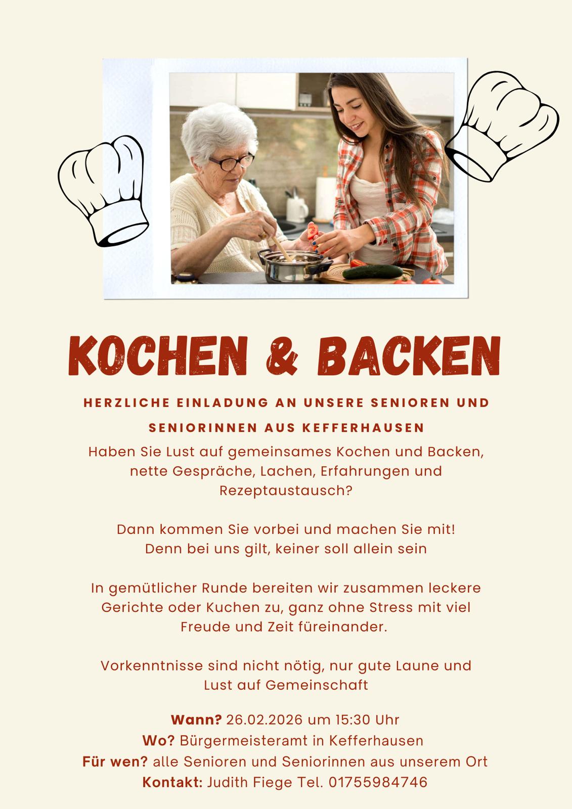 Gemeinsam kochen und backen