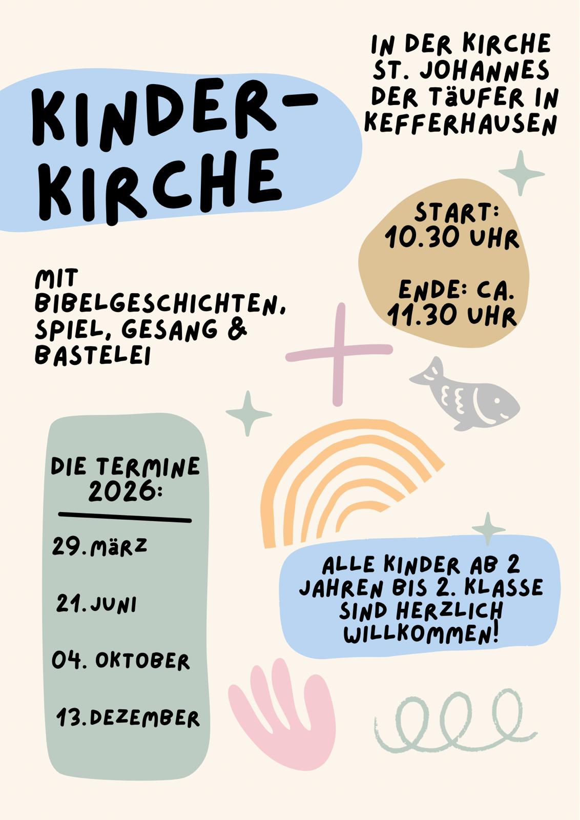 Kinderkirche in Kefferhausen 2026 | 29.03.2026 | 10:30 Uhr