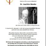 Nachruf Dr. Joachim Wanke