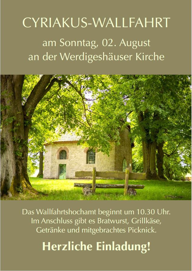 Einladung zur Cyriakuswallfahrt in Kefferhausen