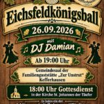 Flyer zum Eichsfeldkönigsball in Kefferhausen